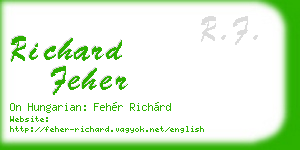 richard feher business card