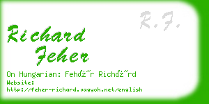 richard feher business card